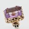 Amethyst 18 Karat Rose and White Gold Ring, 1950s 7