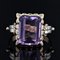 Amethyst 18 Karat Rose and White Gold Ring, 1950s, Image 3