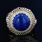 Bague 4,25 Carat Lapis Lazuli en Or Jaune 18 Carats, 1960s 3