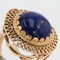 4,25 Carat Lapis Lazuli 18 Karat Yellow Gold Ring, 1960s 7