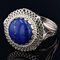 4,25 Carat Lapis Lazuli 18 Karat Yellow Gold Ring, 1960s 4