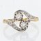 Französischer Diamant 18 Karat Gelbgold Platin Ring für Sie und mich, 1910er 12