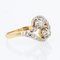 French Diamond 18 Karat Yellow Gold Platinum You and Me Ring, 1910s 8