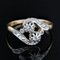 Französischer Diamant 18 Karat Gelbgold Platin Ring für Sie und mich, 1910er 3