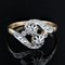 French Diamond 18 Karat Yellow Gold Platinum You and Me Ring, 1910s 3