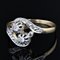 French Diamond 18 Karat Yellow Gold Platinum You and Me Ring, 1910s 4