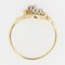 Französischer Diamant 18 Karat Gelbgold Platin Ring für Sie und mich, 1910er 10