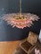 Murano Palmette Chandelier with Pink Glasses 7
