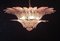 Murano Palmette Chandelier with Pink Glasses 15