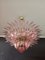 Murano Palmette Chandelier with Pink Glasses 3