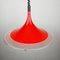 Mid-Century Red Plastic Albatros Pendant Lamp from Meblo, Yugoslavia, 1970s, Imagen 5