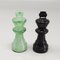 Juego de ajedrez negro y verde hecho a mano en alabastro Volterra, años 70. Juego de 33, Imagen 6