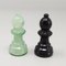 Handmade Black and Green Chess Set in Volterra Alabaster, Italy, 1970s, Set of 33 8