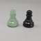 Handmade Black and Green Chess Set in Volterra Alabaster, Italy, 1970s, Set of 33 11