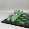 Handmade Black and Green Chess Set in Volterra Alabaster, Italy, 1970s, Set of 33 3