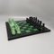 Handmade Black and Green Chess Set in Volterra Alabaster, Italy, 1970s, Set of 33 2