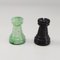 Handmade Black and Green Chess Set in Volterra Alabaster, Italy, 1970s, Set of 33 10