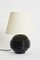 Black Glass Table Lamps by Jacques Adnet, Set of 2 2