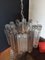 Murano Glas Röhren Kronleuchter mit 36 Rauchglas und Klarglas Röhren 5