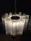 Murano Glass Tube Chandelier with 36 Smoked and Clear Glass Tubes 12