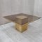 Square Smoked Glass and Bronze Dining Table by Jenalzi, 1970s 7