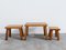 Triptych Oak Tables, 1970s, Set of 3 5