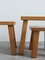 Triptych Oak Tables, 1970s, Set of 3 10