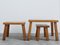 Tavoli Trittico in quercia, anni '70, set di 3, Immagine 9