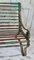 Antique Strap Iron Slatted Bench 10