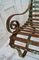 Antique Strap Iron Slatted Bench 4