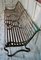Antique Strap Iron Slatted Bench 8
