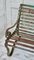 Antique Strap Iron Slatted Bench 9