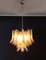 Vintage Italian Murano Chandelier with 36 Lattimo Amber Glass Petals from Mazzega, 1988, Image 10