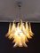 Vintage Italian Murano Chandelier with 36 Lattimo Amber Glass Petals from Mazzega, 1988, Image 11