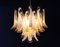 Vintage Italian Murano Chandelier with 36 Lattimo Amber Glass Petals from Mazzega, 1988, Image 19