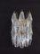 Vintage Italian Transparent Murano Glass Poliedri Wall Sconces, 1970s, Set of 2 1