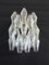 Vintage Italian Transparent Murano Glass Poliedri Wall Sconces, 1970s, Set of 2 6