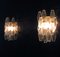 Vintage Italian Transparent Murano Glass Poliedri Wall Sconces, 1970s, Set of 2 18