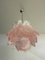 Vintage Italian Murano Glass Chandelier with 38 Pink Glasses 8