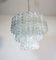 Large Murano Glass Tube 3-Tier Chandelier from Venini, 1980s, Image 1