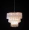 Large Murano Glass Tube 3-Tier Chandelier from Venini, 1980s 10