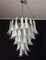 Vintage Italian Murano Chandelier with 52 Glass Petals in the Style of Mazzega, 1980s 2