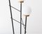 Italian Floor Lamp in Black Steel with Opaline Glasses & Marble Base 5