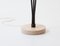 Italian Floor Lamp in Black Steel with Opaline Glasses & Marble Base 4