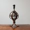 Mid-Century Leather and Iron Table Lamp by Jean-Pierre Ryckaert 3