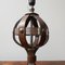 Mid-Century Leather and Iron Table Lamp by Jean-Pierre Ryckaert 4