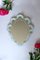 Large Vintage Opalescent Murano Glass Campanula Mirror, Italy, 1940s 3
