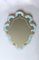 Large Vintage Opalescent Murano Glass Campanula Mirror, Italy, 1940s, Image 1
