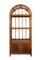 Arched Wall Cabinet with Rattan and Bamboo Shelves 1