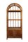 Arched Wall Cabinet with Rattan and Bamboo Shelves, Image 1